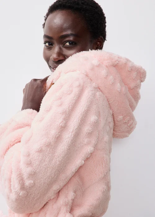 Pink Heart Hooded Dressing Gown - XS Image 3