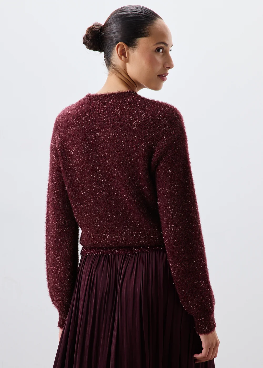 Wine Tinsel Jumper - XS Image 2