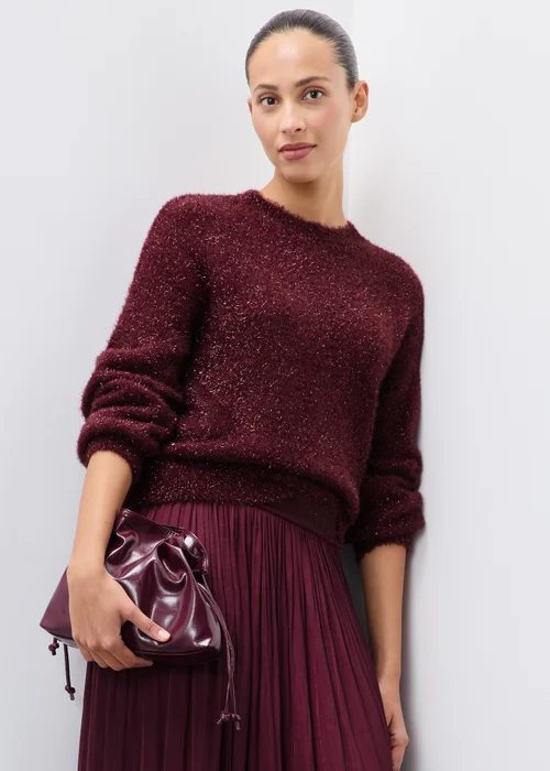 Wine Tinsel Jumper - XS Image 1