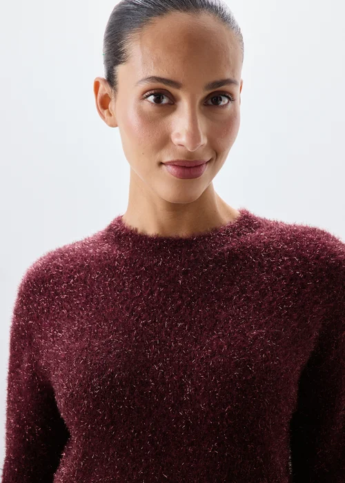 Wine Tinsel Jumper - XS Image 3