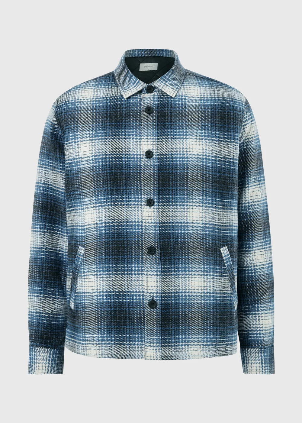 Navy Check Quilted Shacket - S Image 5