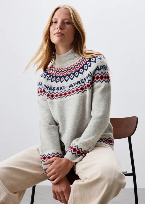 Grey Apres Ski Fairisle Jumper - XS Image 4