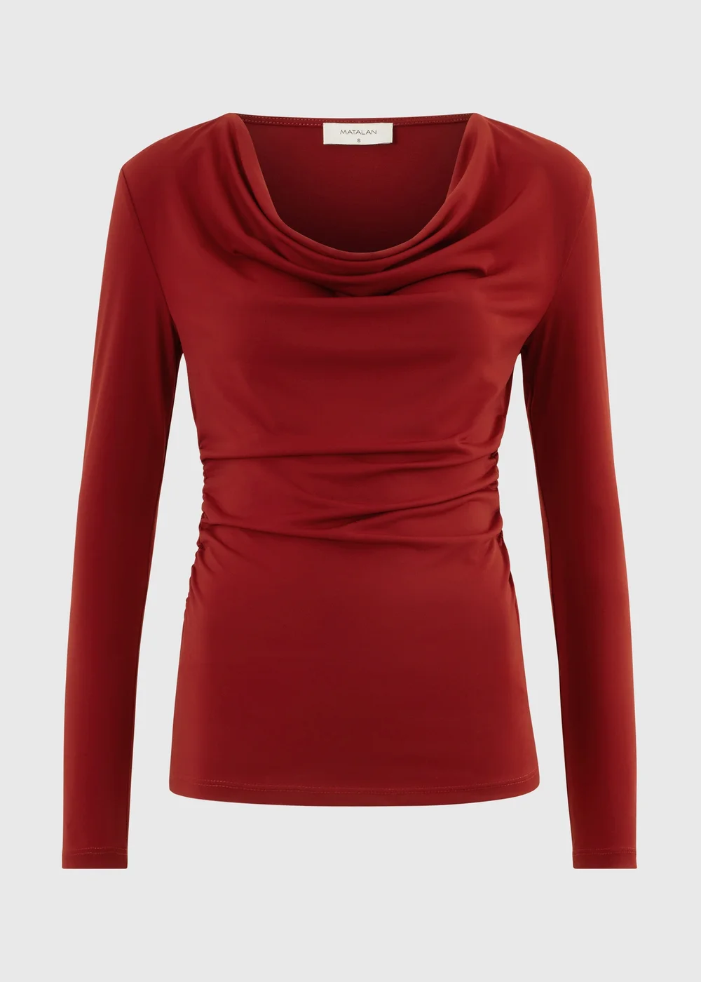 Red Cowl Neck Top - 8 Image 5