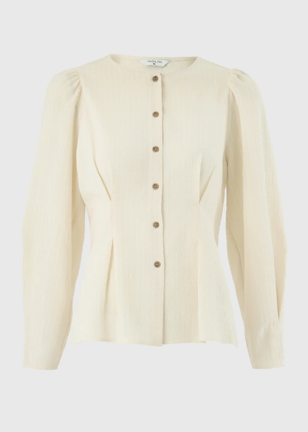 Cream Cinched Button Through Blouse - 8 Image 4