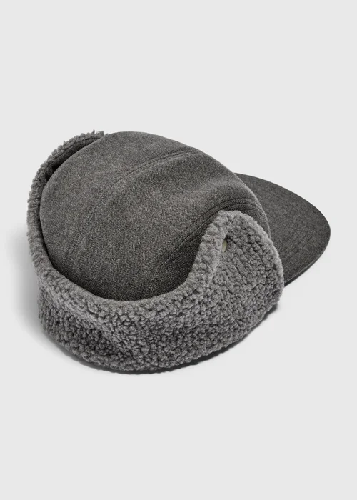 Men's Charcoal Trapper Hat - One Size Image 2