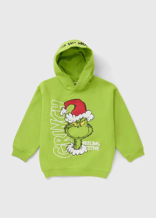 Boys Green Grinch Glow In the Dark Hoodie (1.5-13 Yrs) - 1-1.5 Yrs Image 1