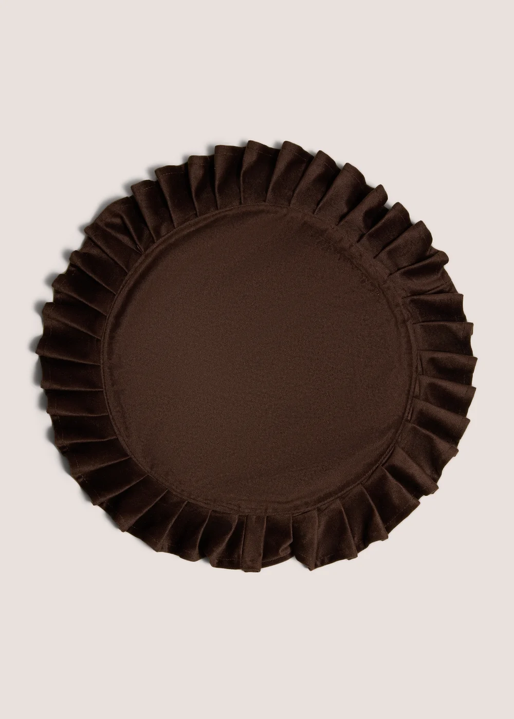 2 Pack Brown Ruffle Placemats Image 1