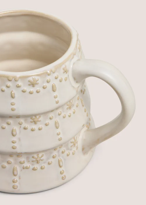 Cream Textured Christmas Tree Mug Image 2