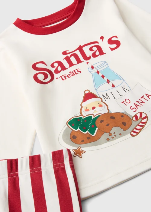 Kids Cream Santa's Treats Christmas Pyjamas (1-9yrs) - 1-1.5 Yrs Image 2