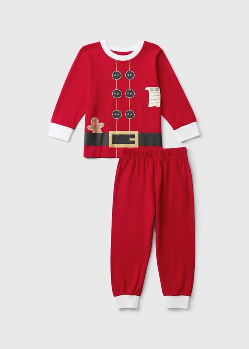 Kids Red Santa Dress Up Christmas Pyjamas (1-7yrs) - 1-1.5 Yrs Image 1