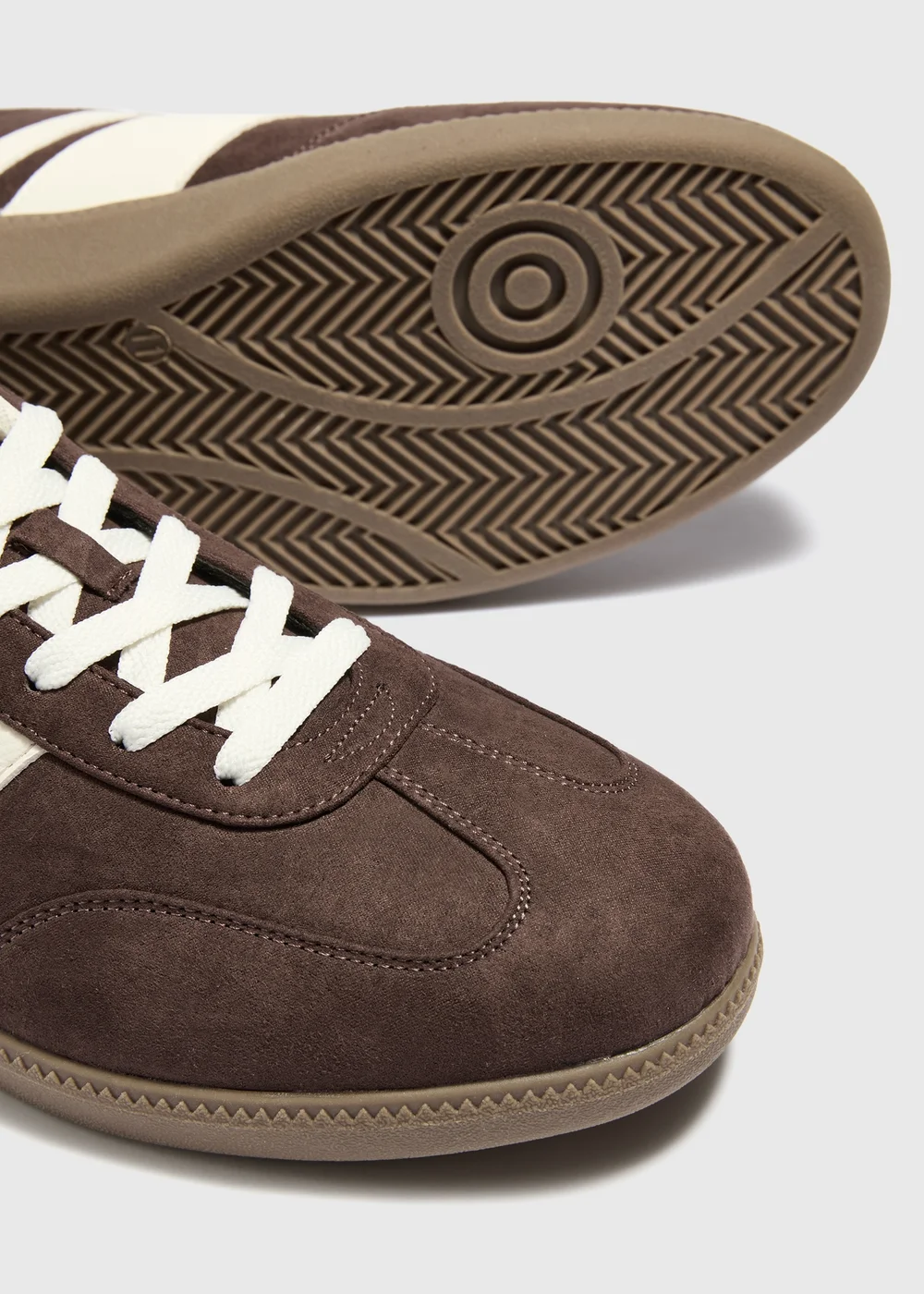 Brown Retro Flat Trainer - 6 Image 2