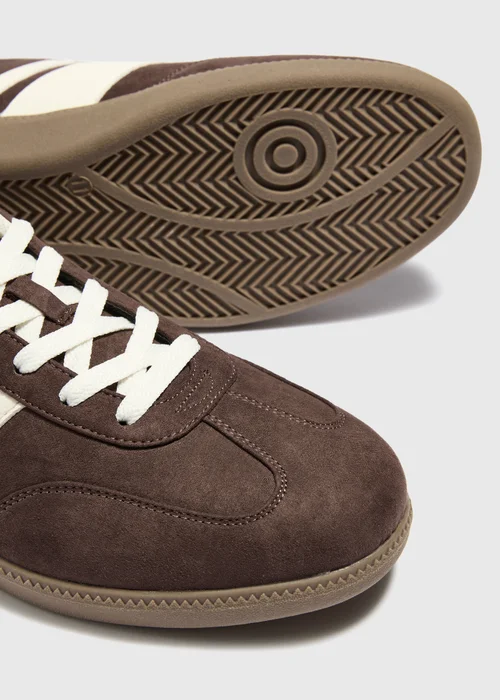 Brown Retro Flat Trainer - 6 Image 2