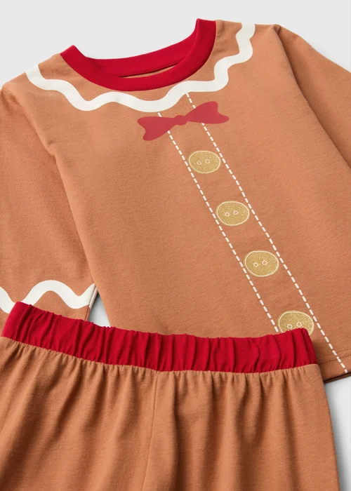 Boys Brown Gingerbread Pyjamas (1-7 yrs) - 1-1.5 Yrs Image 2