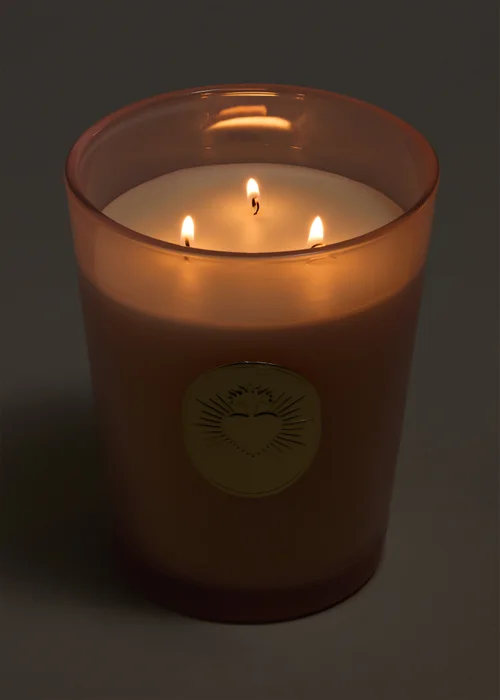 Pink Heart Large Candle Image 2