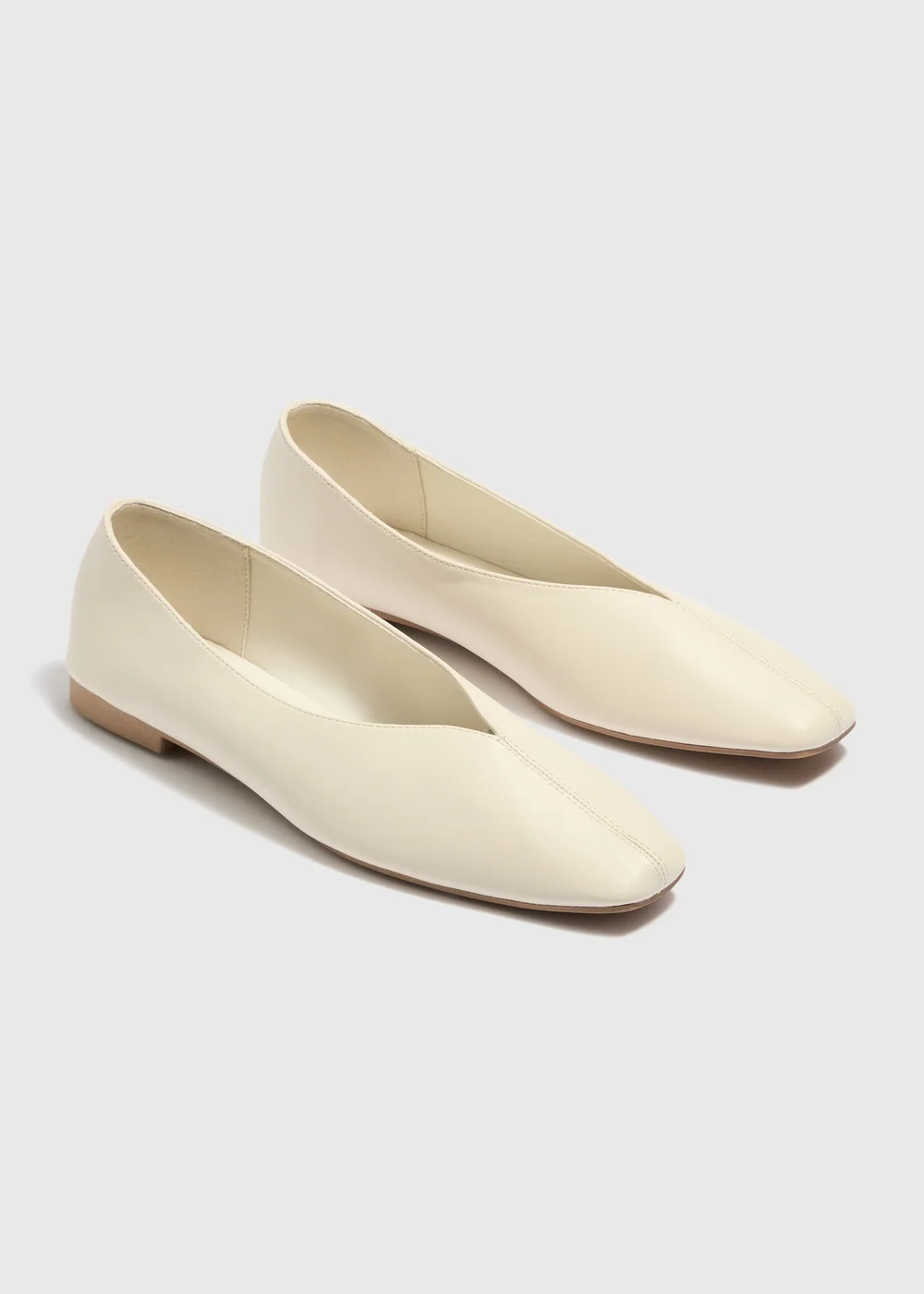 Cream Ballet Flats - 3 Image 2
