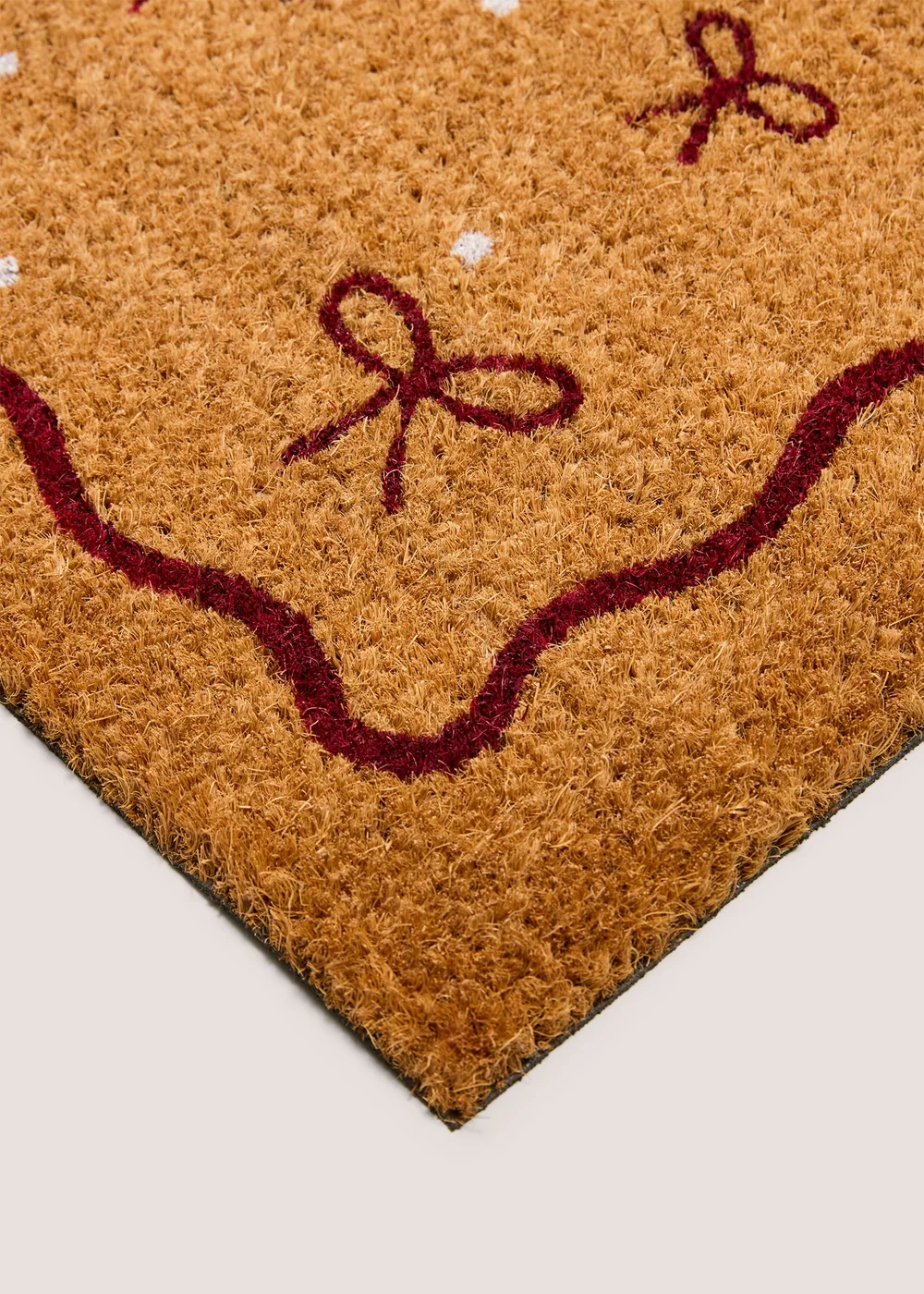 Burgundy Bow Door Mat Image 2