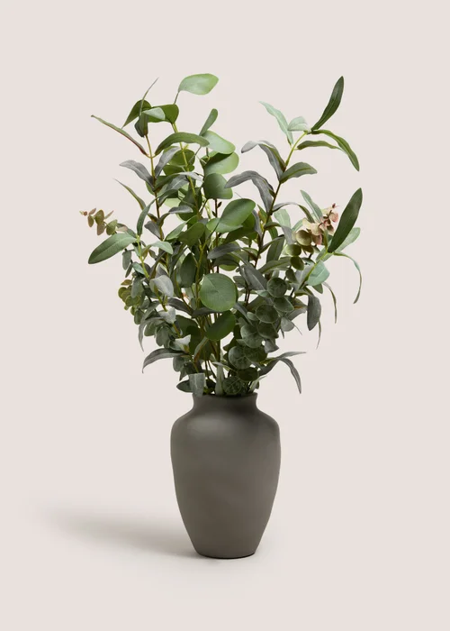 Dark Greenery in a Grey Pot Image 1