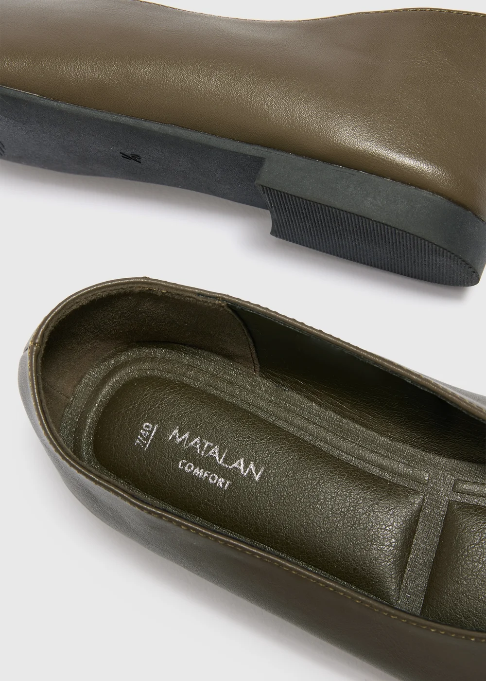 Khaki Ballet Flats - 3 Image 2