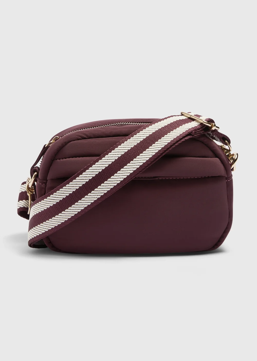 Burgundy Nylon Camera Bag - One Size Image 1