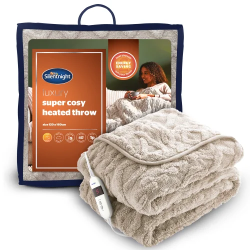 Silentnight Natural Faux Fur Electric Blanket Image 1