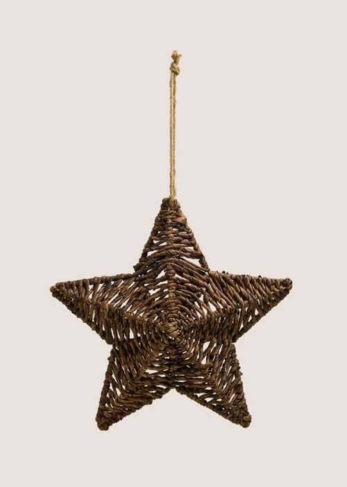 Chocolate Brown Woven Star Image 1