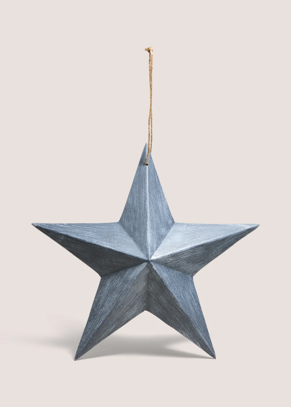 Medium Grey Star Hanging Decoration Image 1