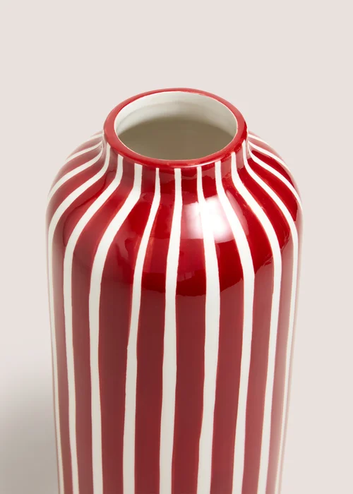 Red Striped Vase Image 2
