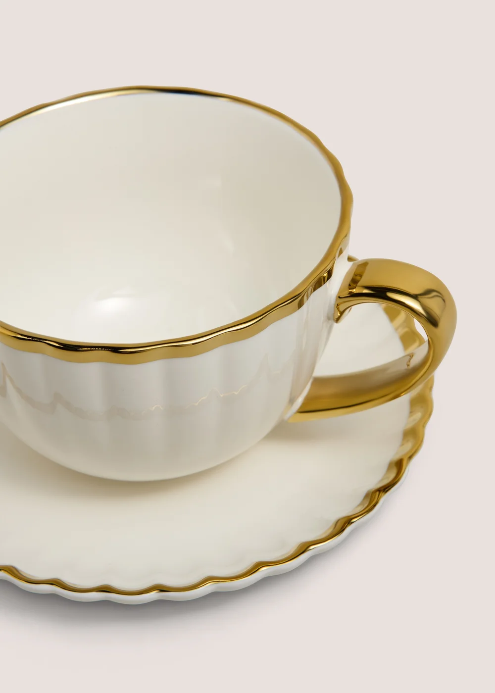 Gold Rimmed Cup & Saucer Image 2