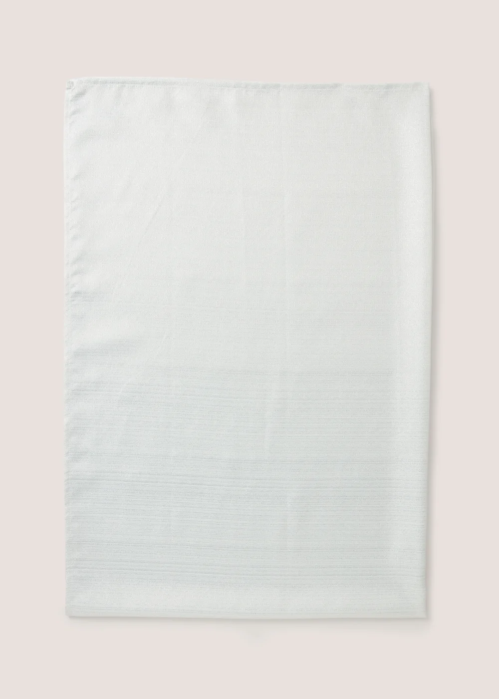 White Textured Metallic Tablecloth Image 2