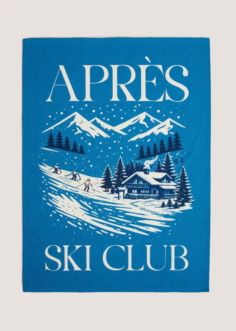 Blue Apres Ski Tea Towel Image 1