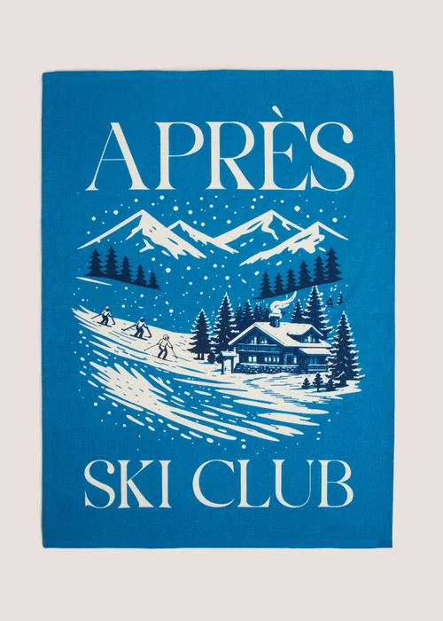 Blue Apres Ski Tea Towel Image 1