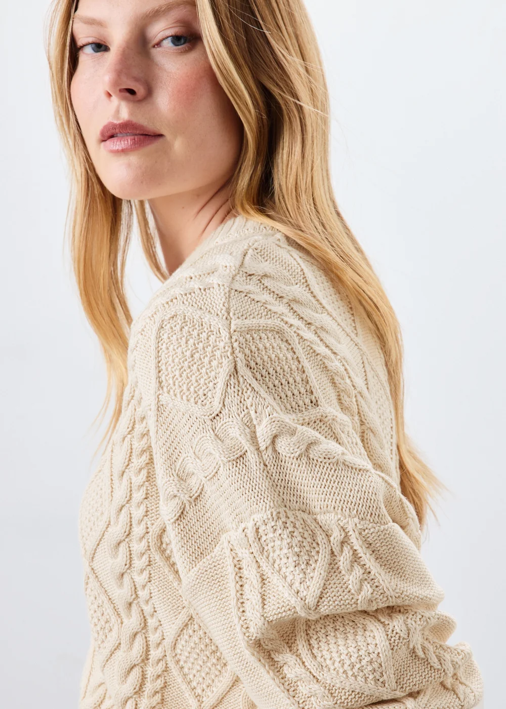 Cream Cable Knit Jumper - XS Image 3