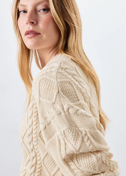 Cream Cable Knit Jumper - XS Image 3