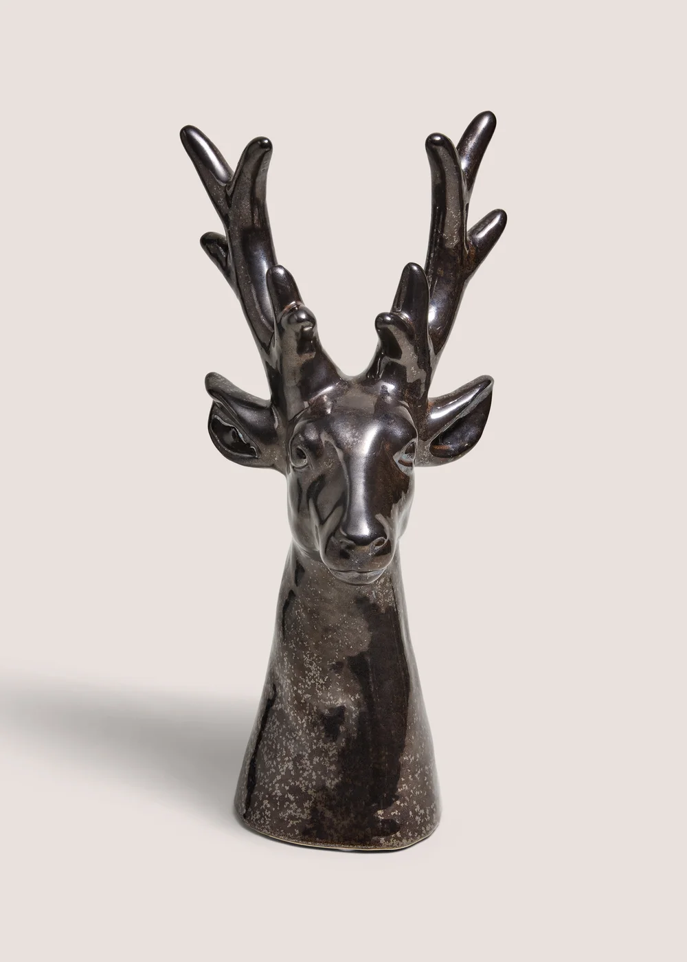 Large Chocolate Brown Stag Head Ornament Image 1