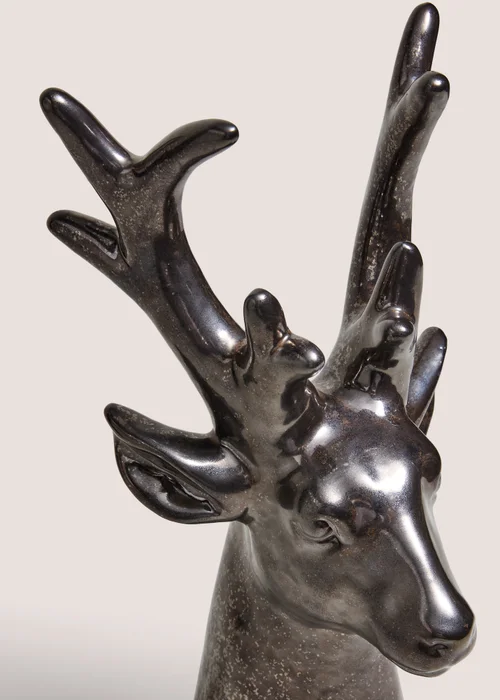 Large Chocolate Brown Stag Head Ornament Image 2