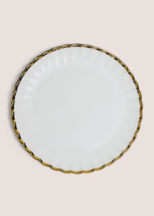 Gold Rimmed Dinner Plate Image 1