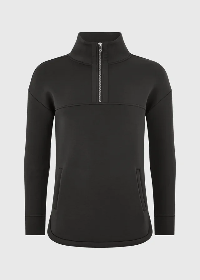 Souluxe Black Scuba Half Zip