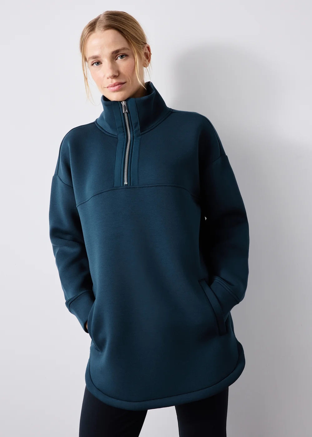 Souluxe Navy Scuba Half Zip - XS Image 1