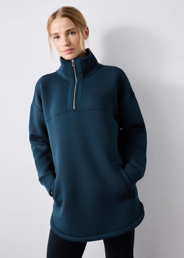 Souluxe Navy Scuba Half Zip