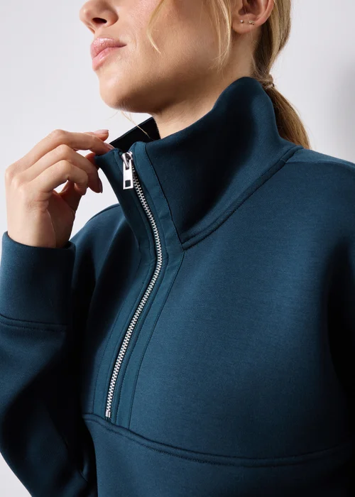 Souluxe Navy Scuba Half Zip - XS Image 3