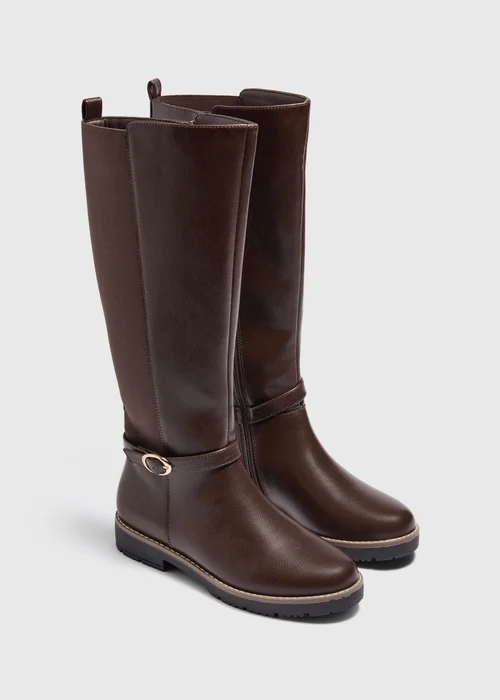 Brown Knee-High Riding Boots - 3 Image 1