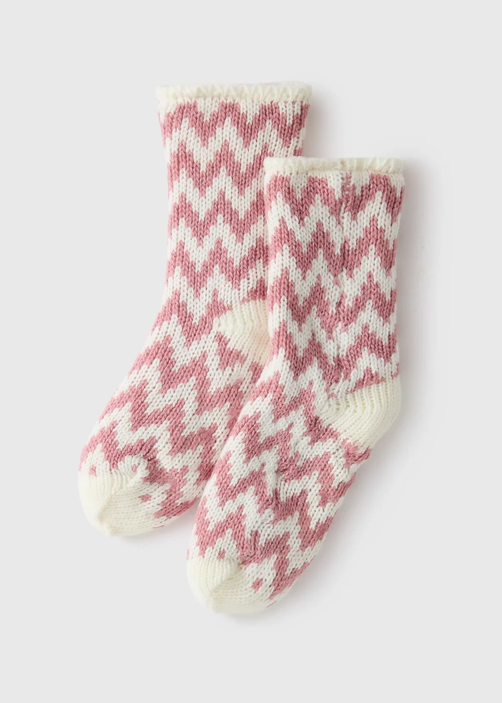 Girls Pink Slipper Socks (Younger 6 -Older 6.5) - 6-8.5 Image 1