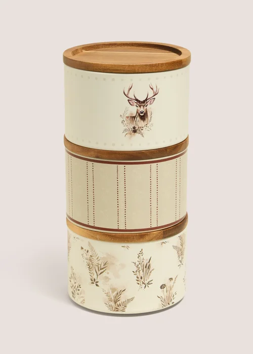 Cream Stag Canisters Image 1