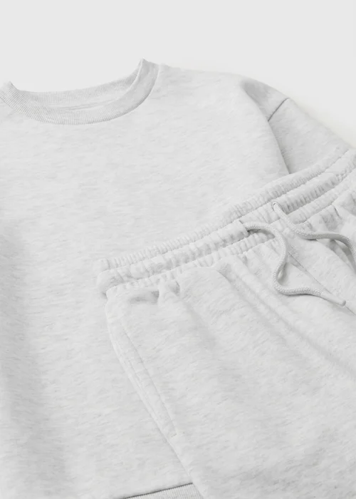 Boys Grey Marl Sweatshirt & Joggers Set (7-15yrs) - 7 Yrs Image 2