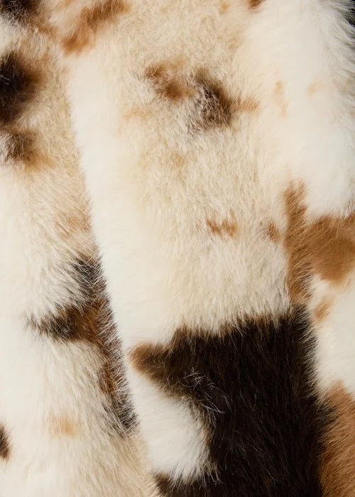 Cow Print Faux Fur Throw Image 2