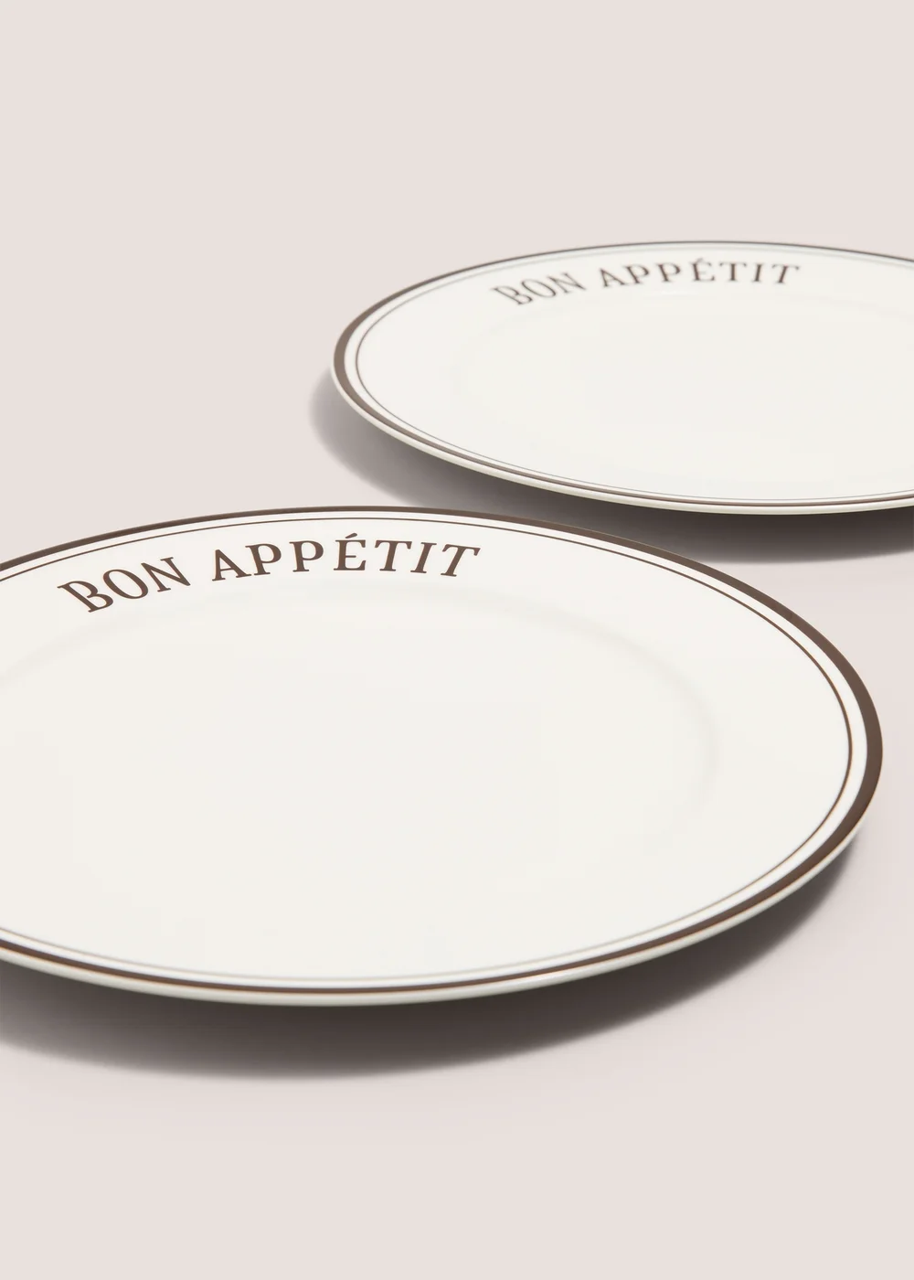 2 Pack Brown Bon Appetit Dinner Plates Image 2