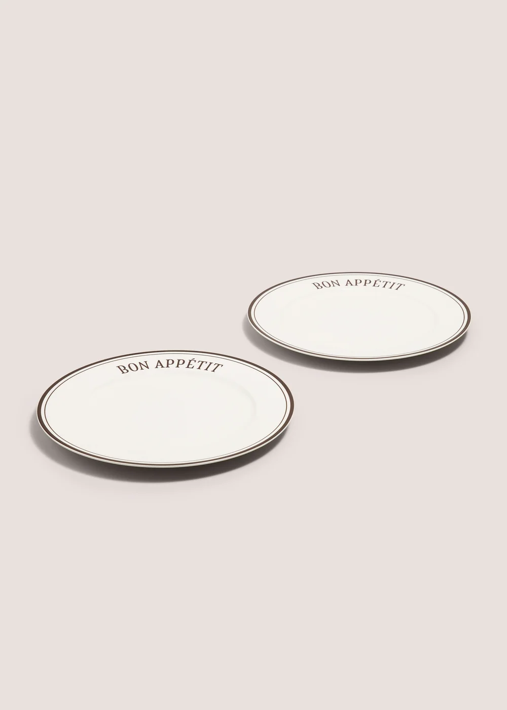 2 Pack Brown Bon Appetit Dinner Plates Image 1