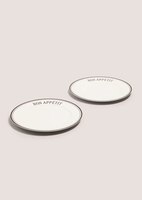 2 Pack Brown Bon Appetit Dinner Plates Image 1