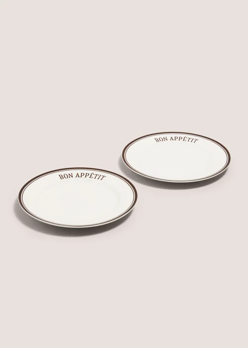 2 Pack Brown Bon Appetit Side Plates Image 1