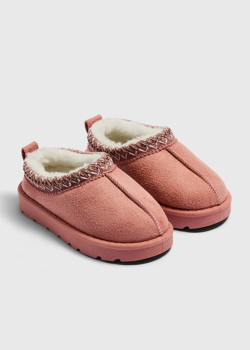 Girls Pink Mule Slippers (Younger 4-12) - 4 Infants Image 1